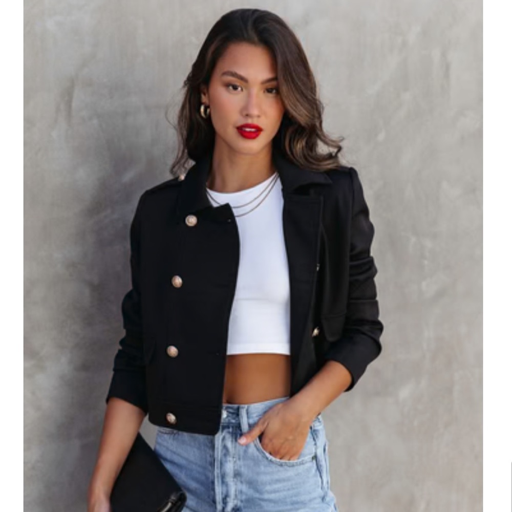 Vici Always a Classic Gold Button Jacket